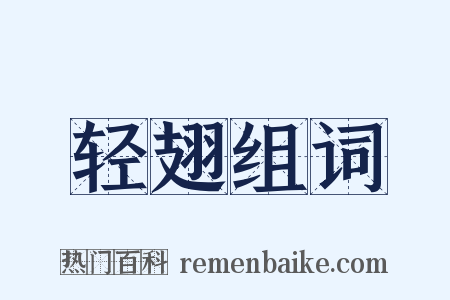轻翅组词是什么意思的图片